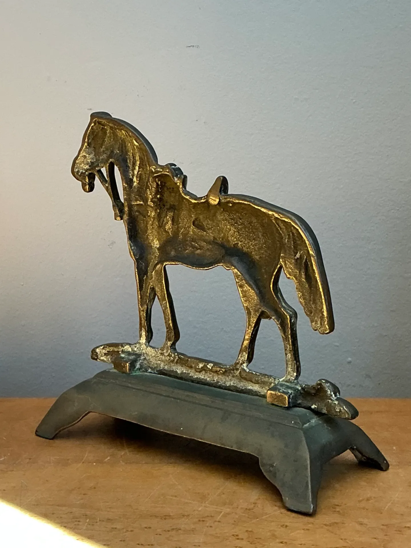 Vintage Brass Horse Door Stop — additional photo 6