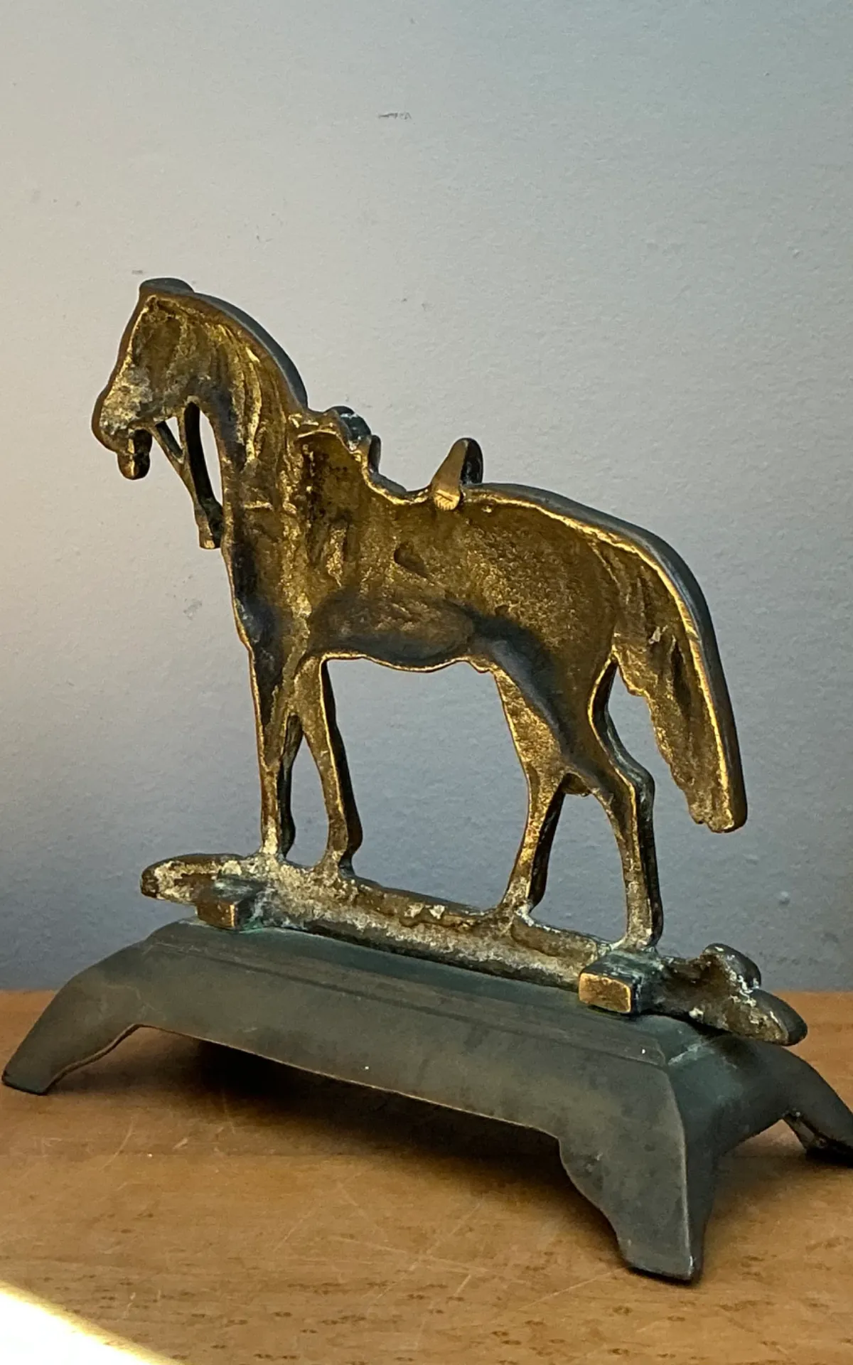 Vintage Brass Horse Door Stop — additional photo 6