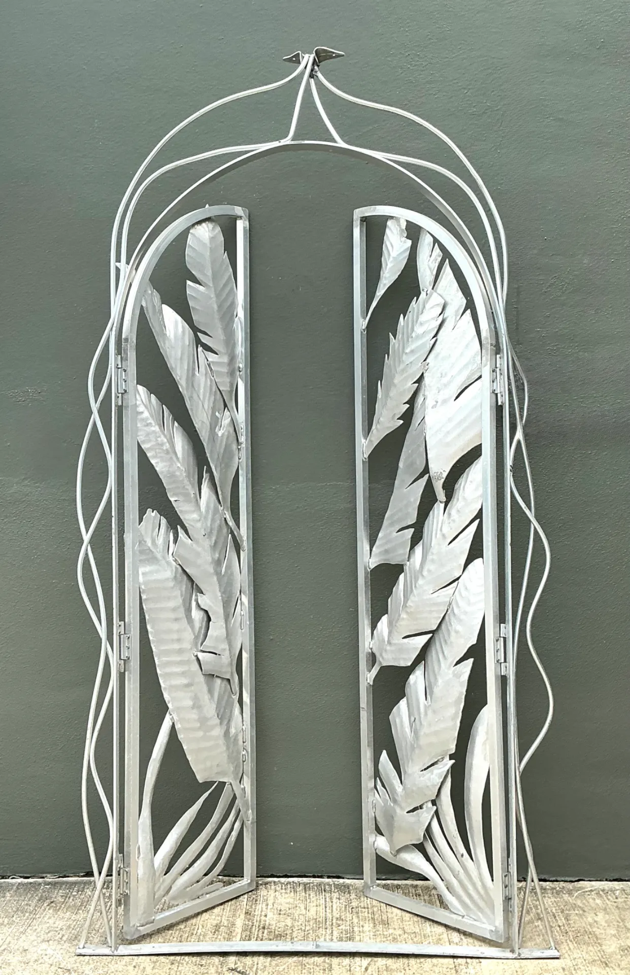 Vintage Cut Aluminum Palm Frond Gates — additional photo 8