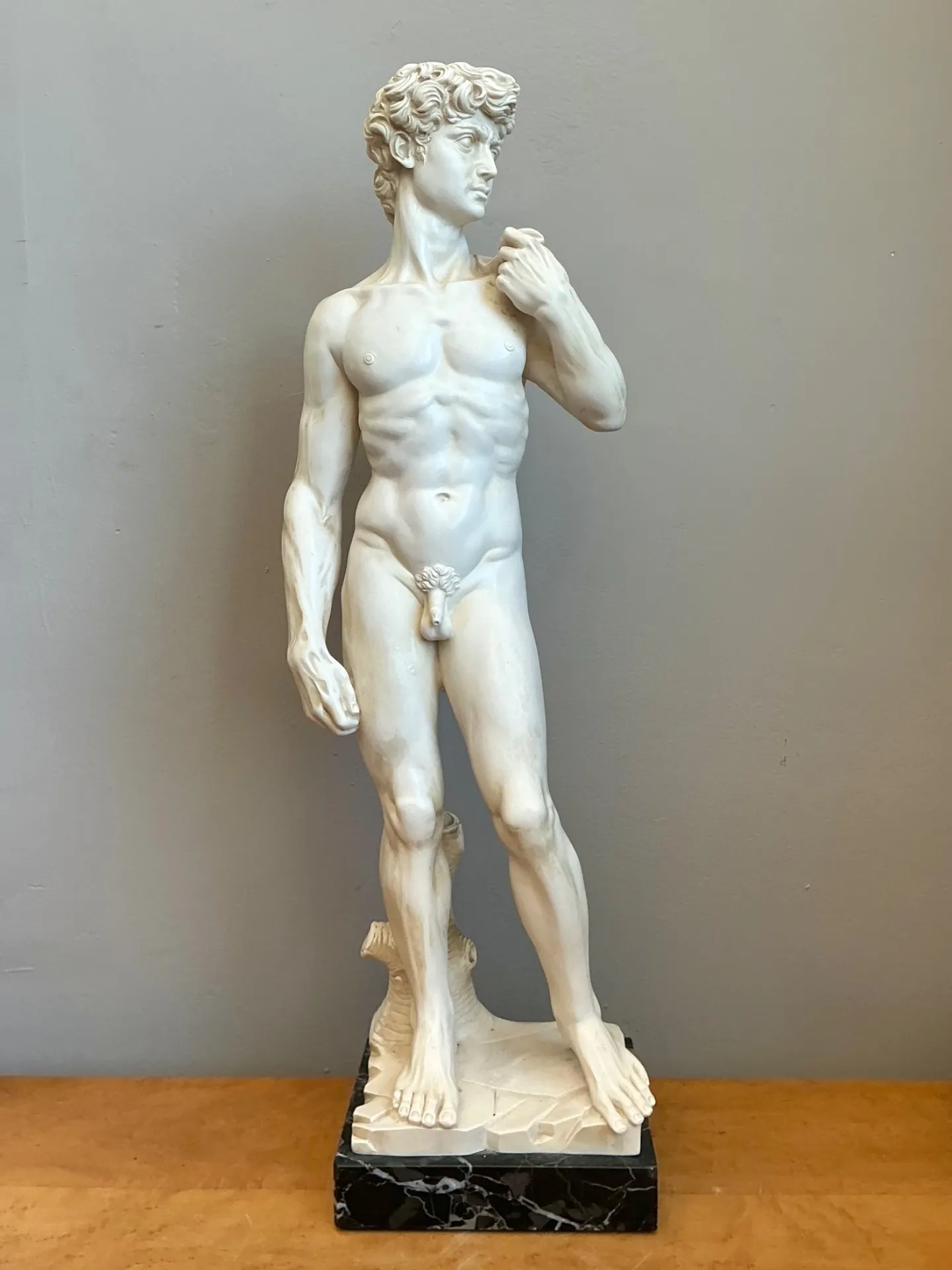 Vintage Italian Marble David Sculpture — additional photo 4