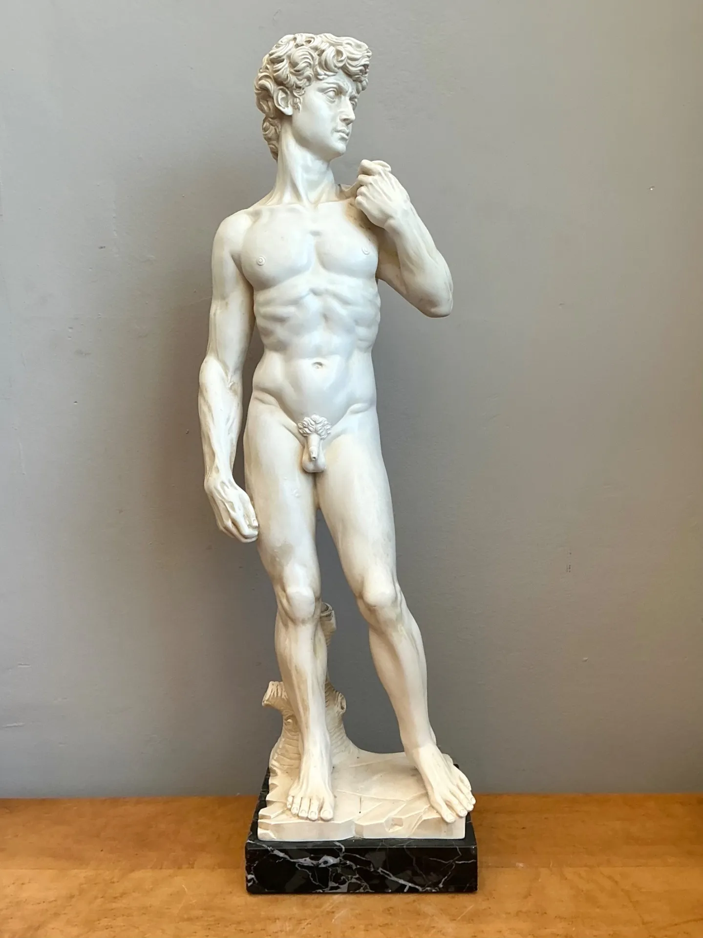 Vintage Italian Marble David Sculpture — additional photo 7