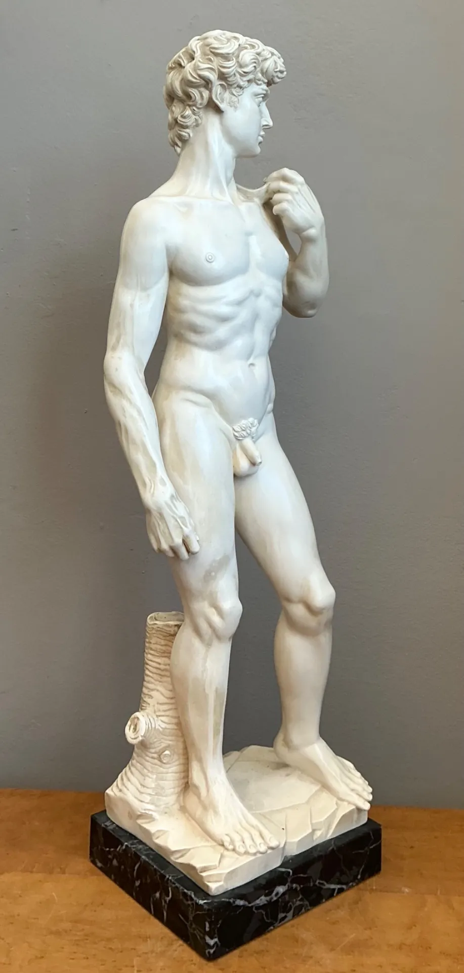 Vintage Italian Marble David Sculpture — additional photo 6