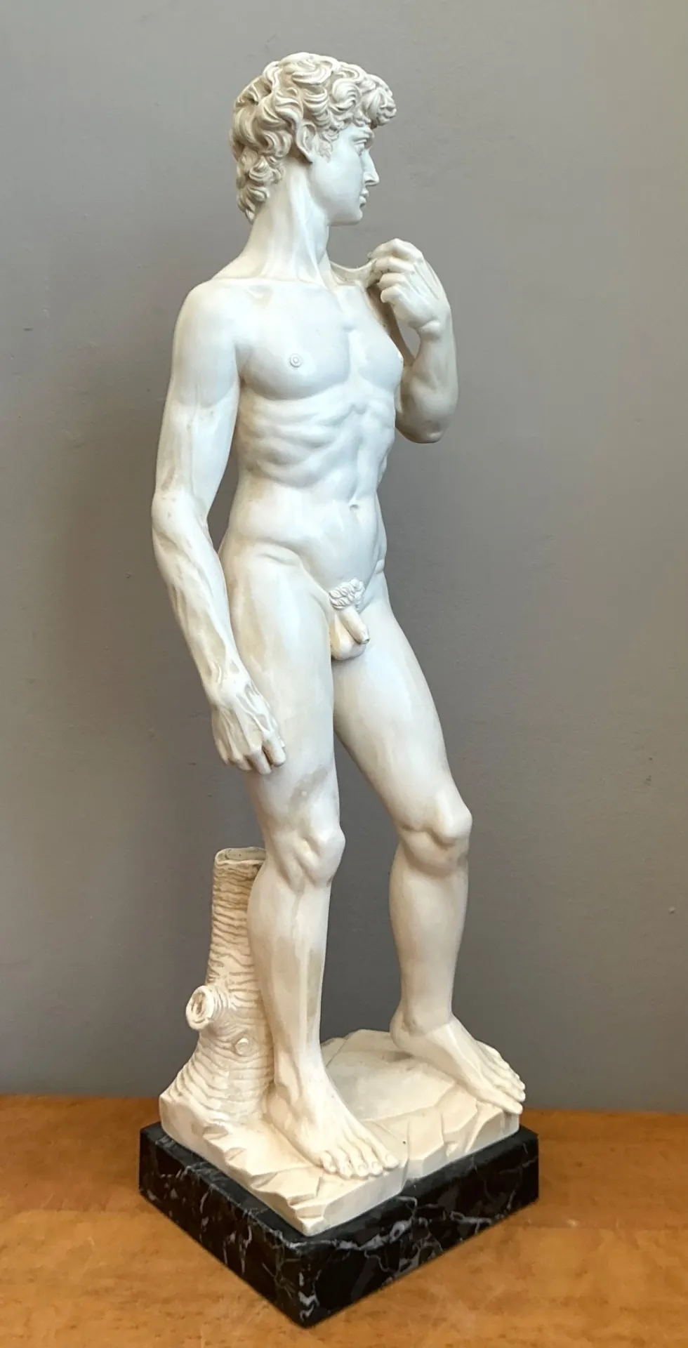 Vintage Italian Marble David Sculpture — additional photo 3