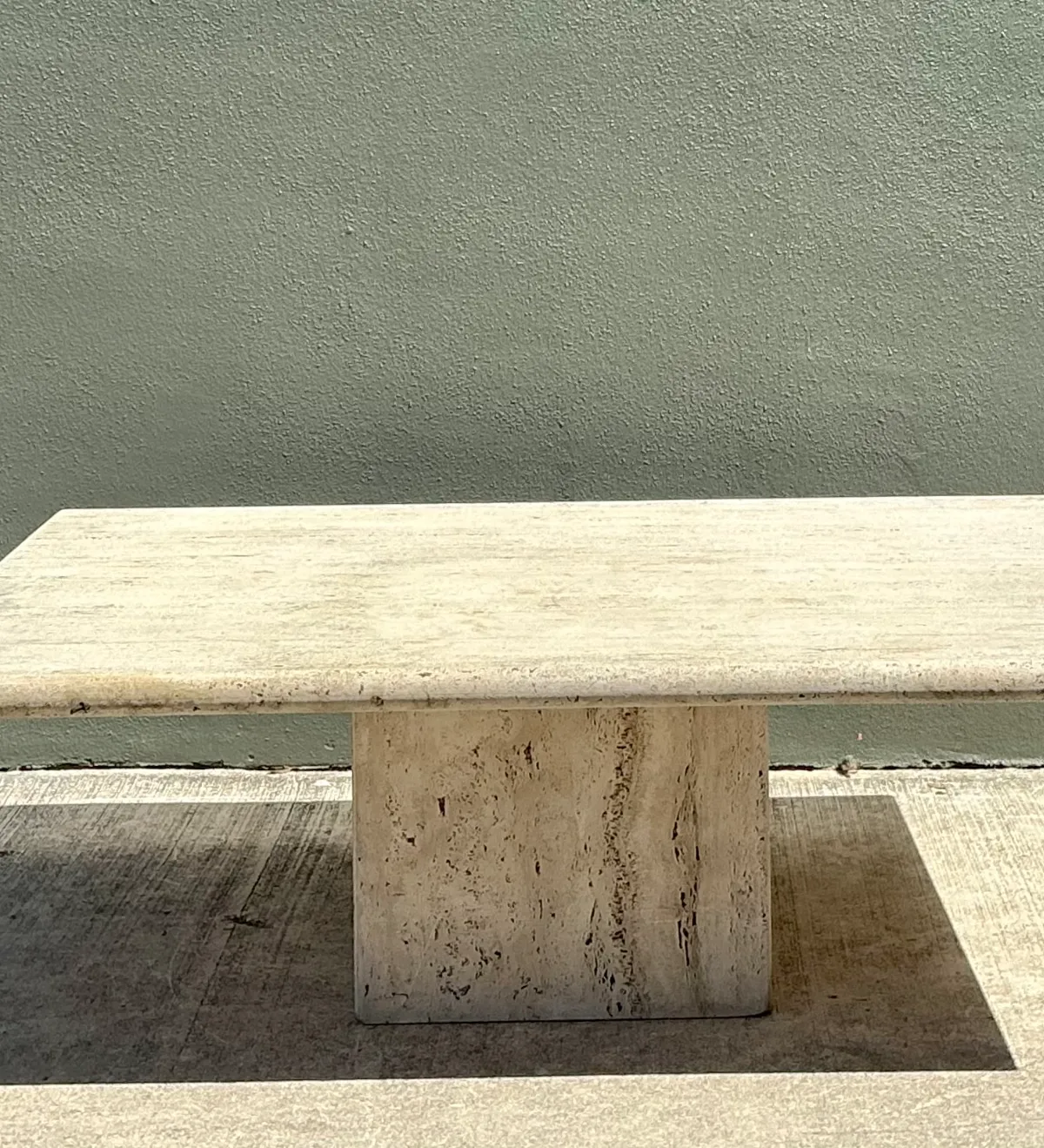 Vintage Italian Travertine Coffee Table — additional photo 7