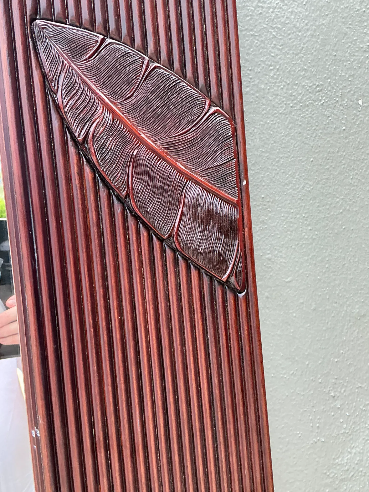 Vintage Octagonal Rattan Wall Mirror — additional photo 4