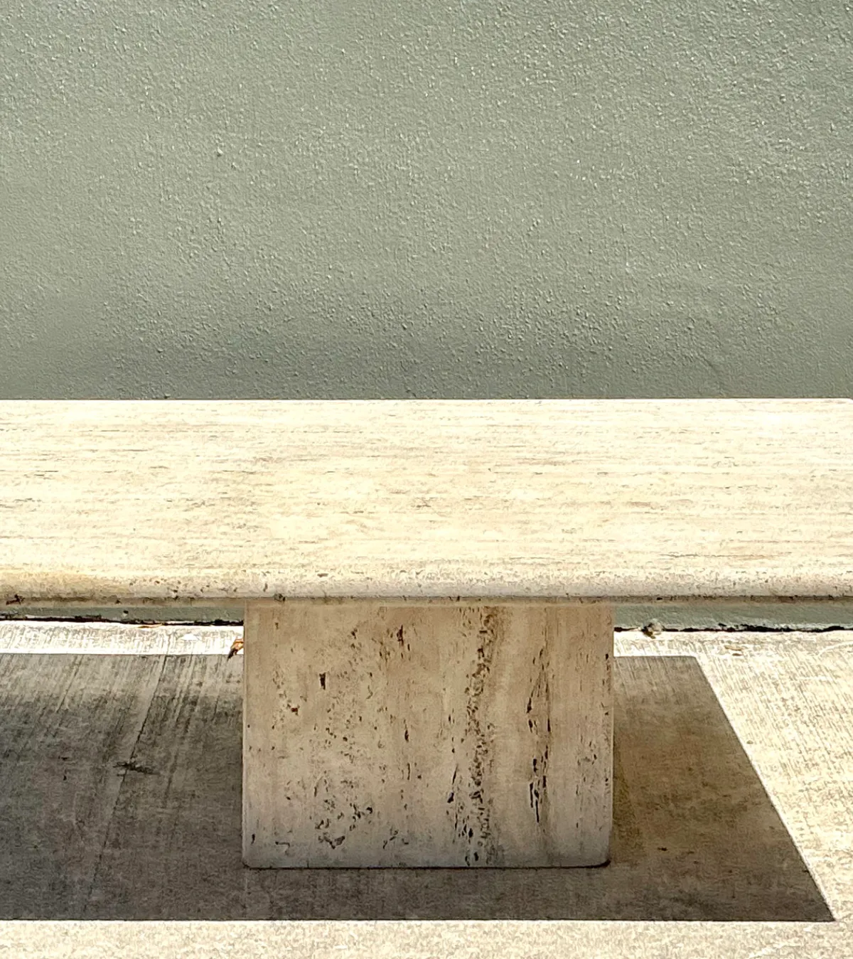 Vintage Italian Travertine Coffee Table — additional photo 2