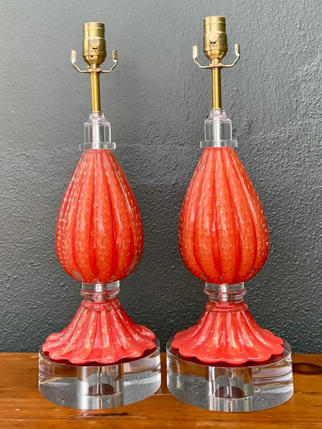 Vintage Italian Murano Glass Lamps - Set of 2 — additional photo 7