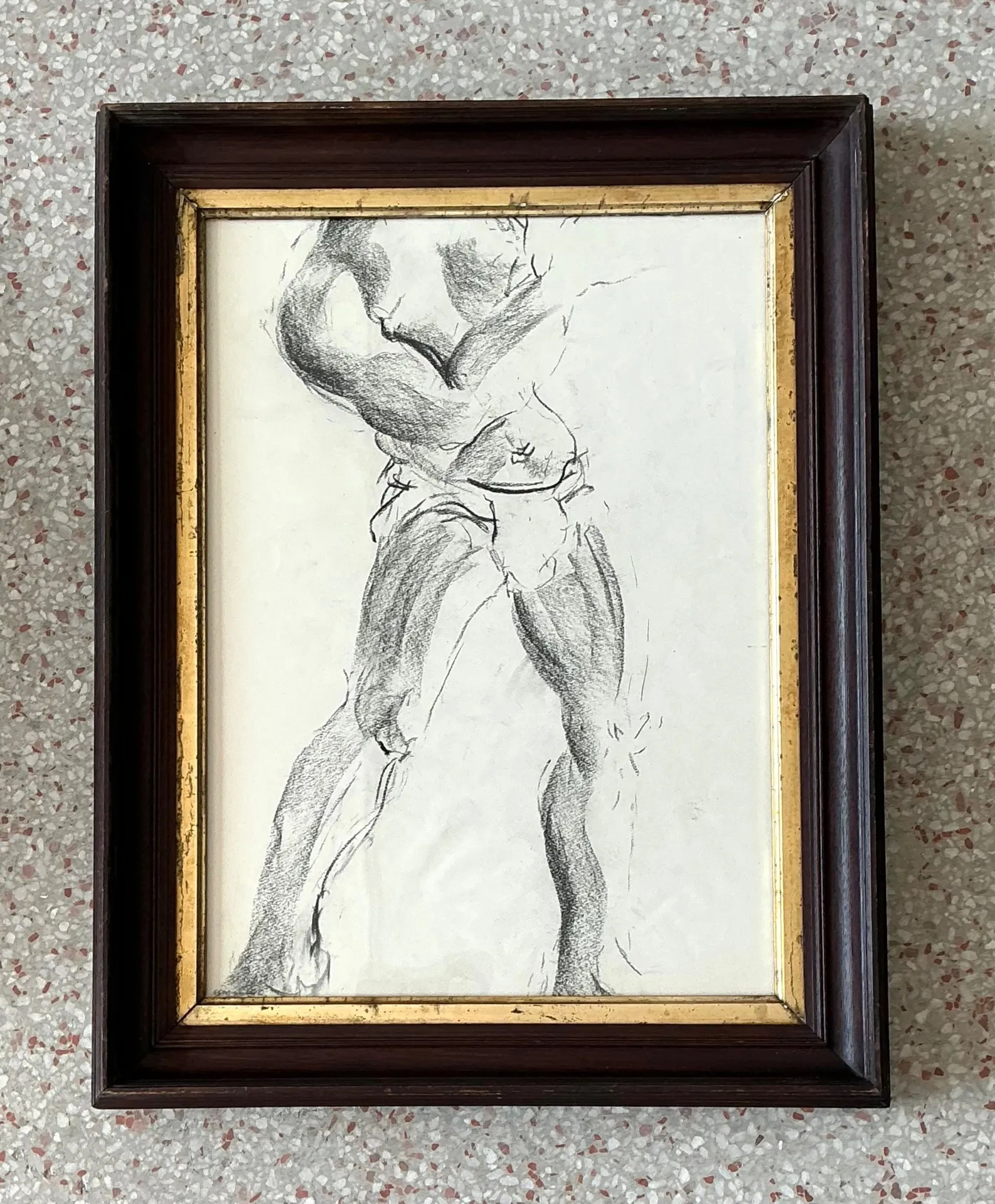 Vintage Graphite Male Torso Study — additional photo 6