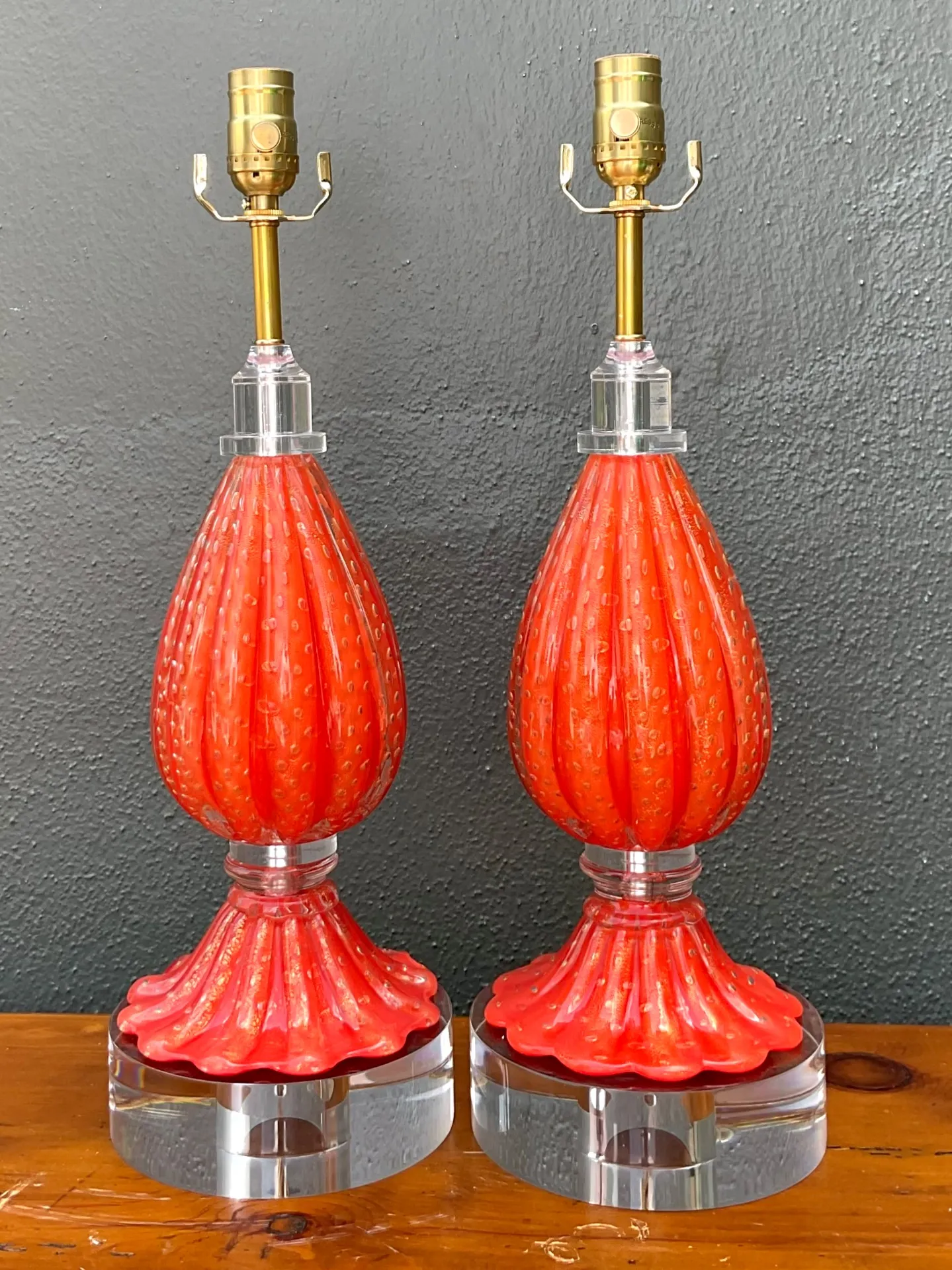 Vintage Italian Murano Glass Lamps - Set of 2 — additional photo 4