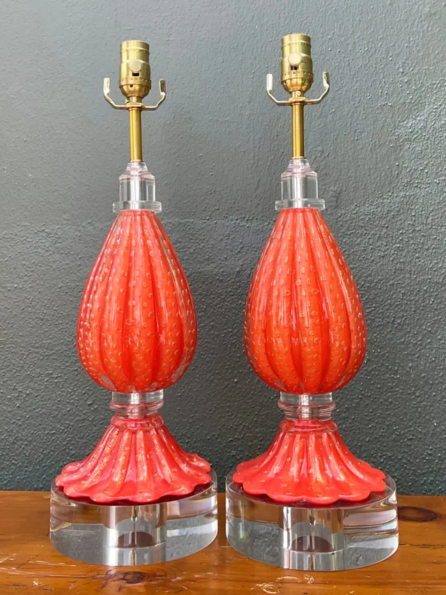 Vintage Italian Murano Glass Lamps - Set of 2 — additional photo 8