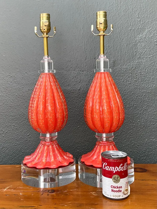 Vintage Italian Murano Glass Lamps - Set of 2 — additional photo 1