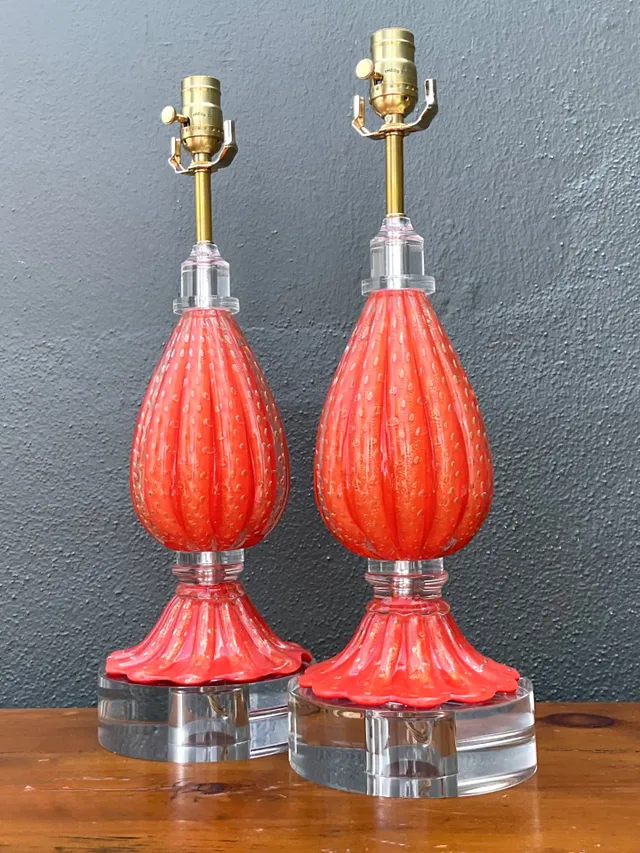 Vintage Italian Murano Glass Lamps - Set of 2 — additional photo 6