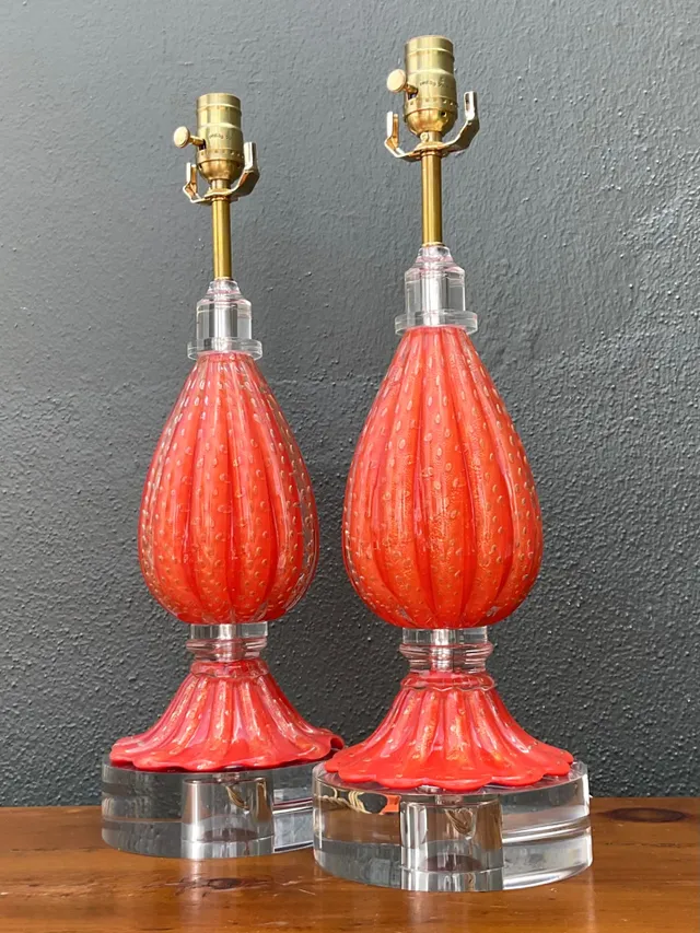 Vintage Italian Murano Glass Lamps - Set of 2 — additional photo 3