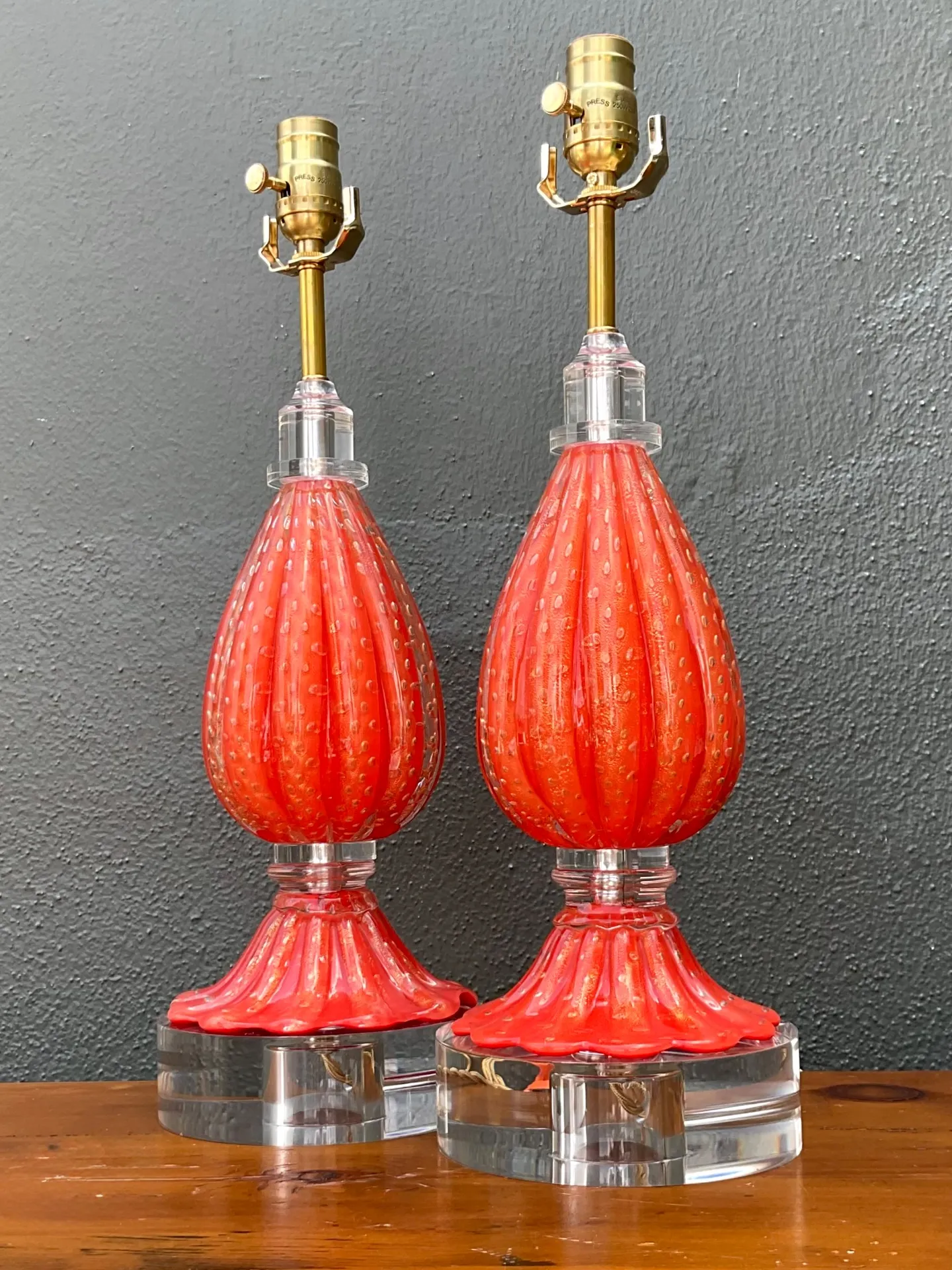 Vintage Italian Murano Glass Lamps - Set of 2 — additional photo 5