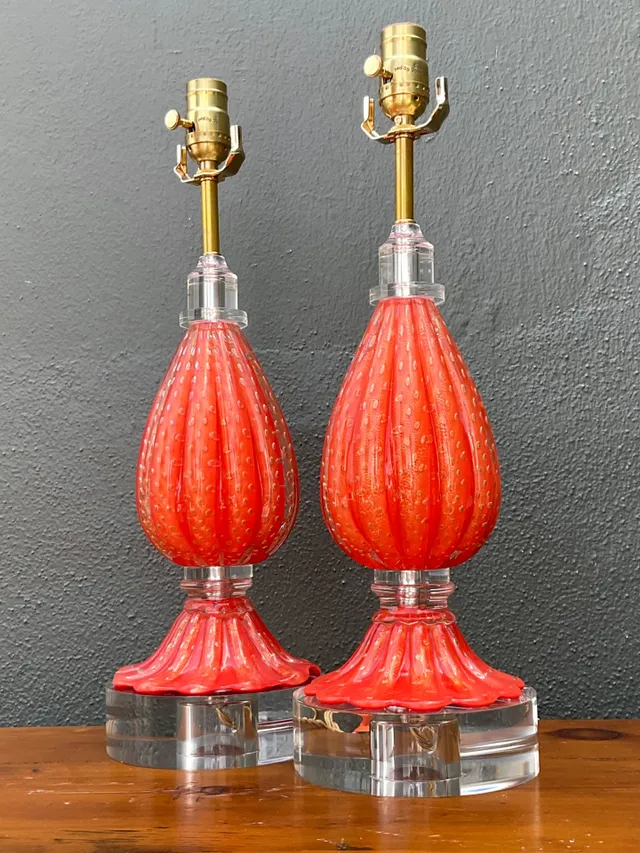 Vintage Italian Murano Glass Lamps - Set of 2 — additional photo 5