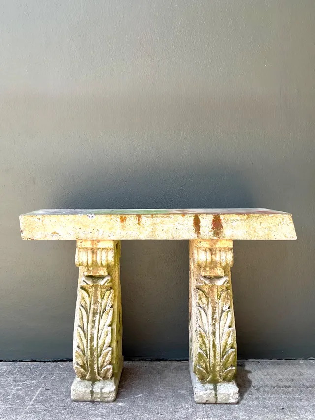 Vintage Ornate Cement Console Table — additional photo 2