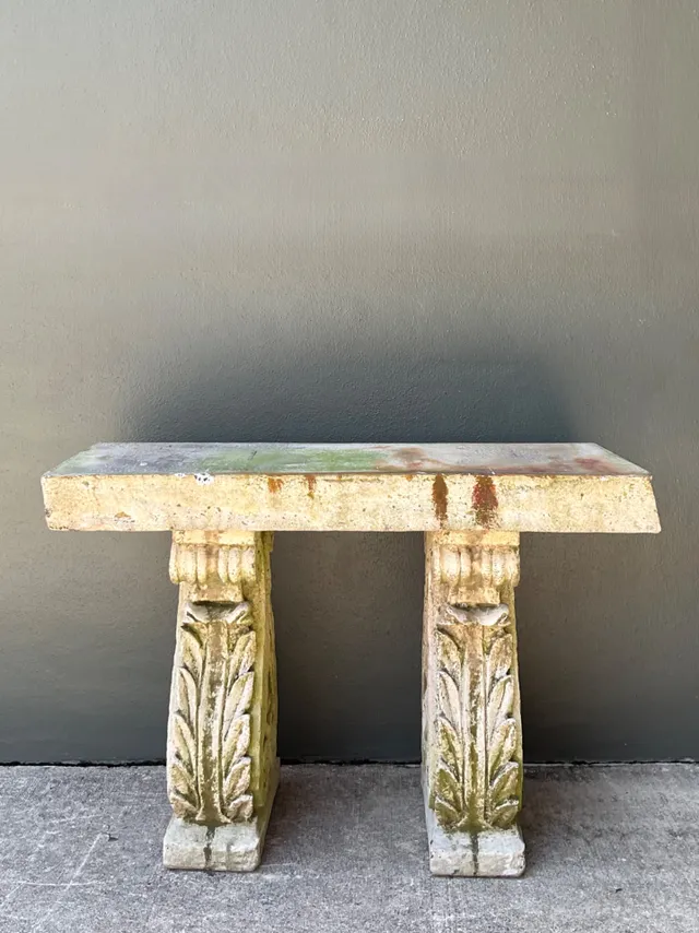 Vintage Ornate Cement Console Table — additional photo 4