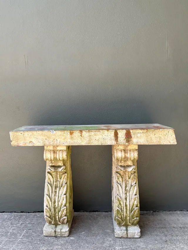 Vintage Ornate Cement Console Table — additional photo 7
