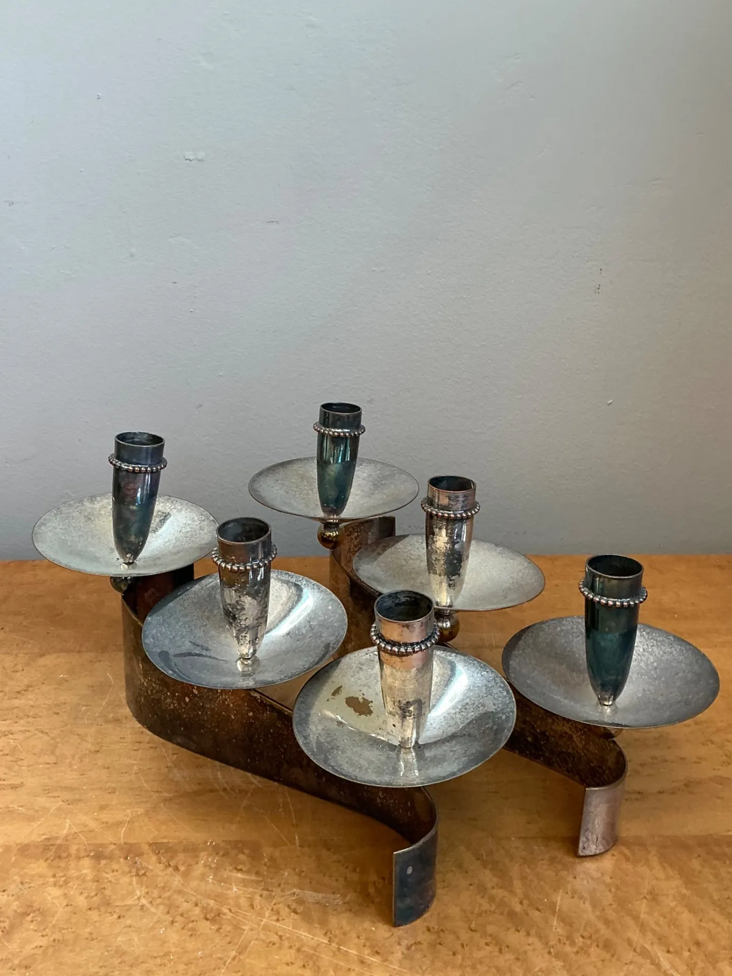 Vintage Carole Stupell For Royal Hickman Silverplate Candlesticks - A Pair — additional photo 7