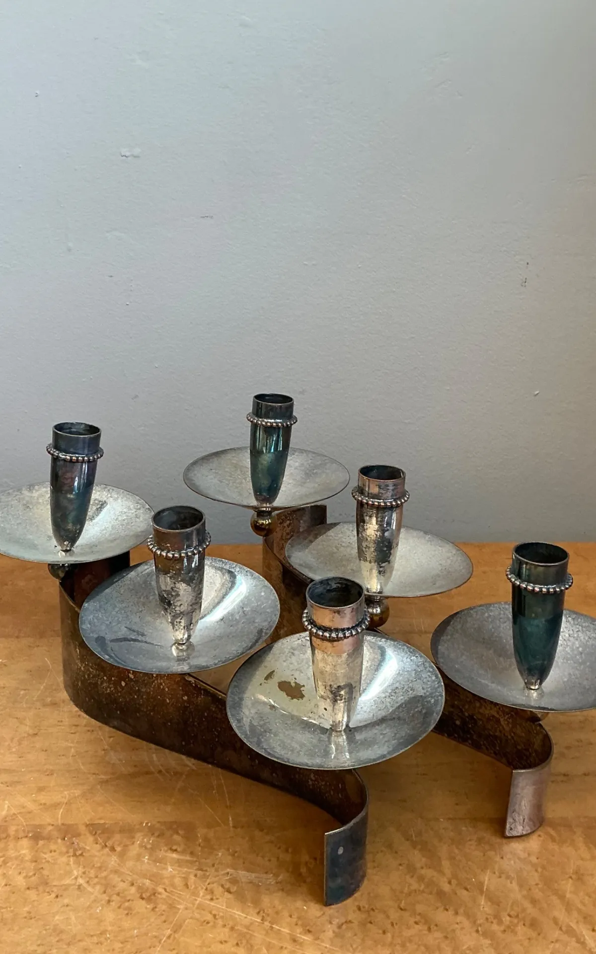 Vintage Carole Stupell For Royal Hickman Silverplate Candlesticks - A Pair — additional photo 7
