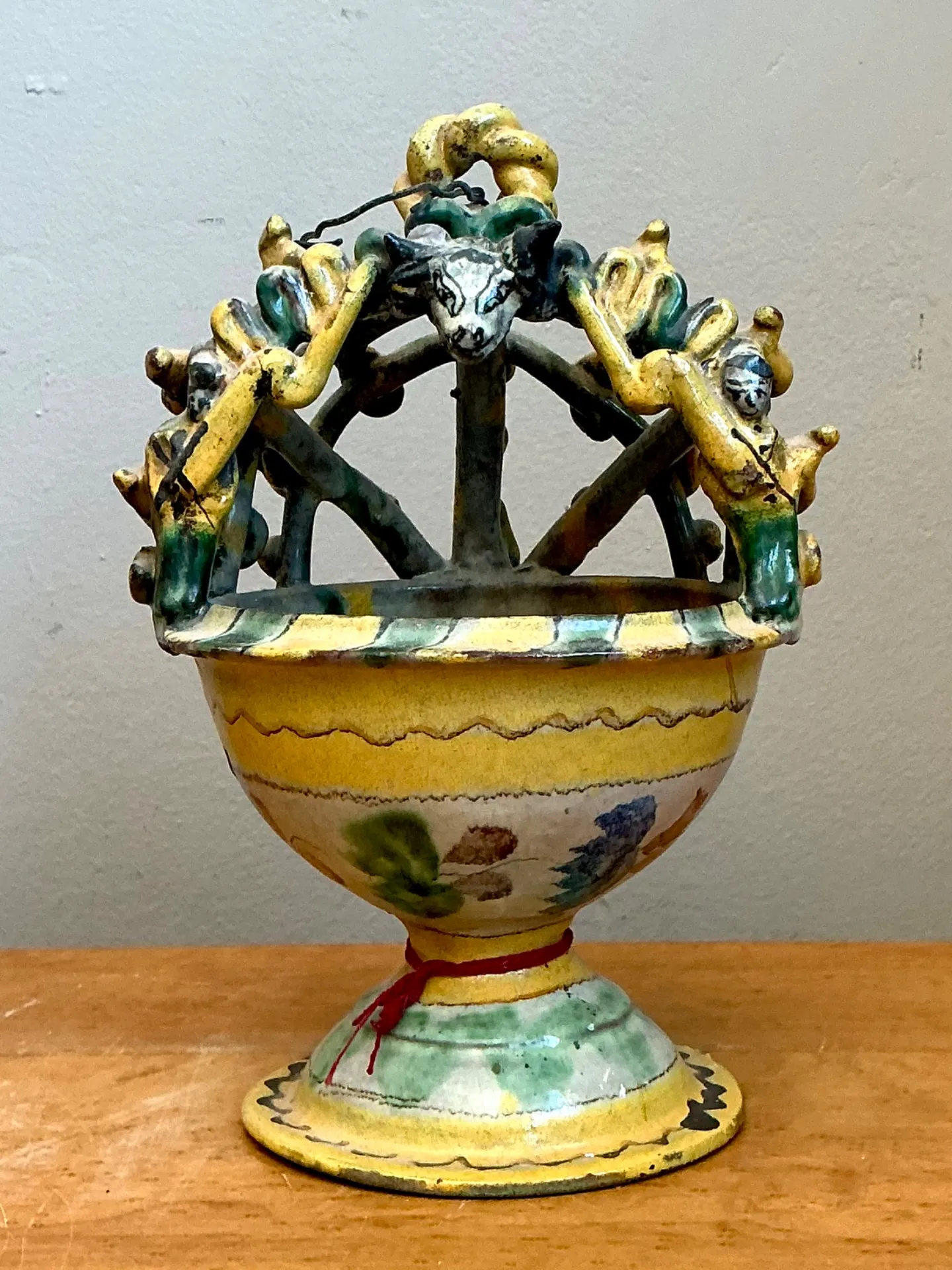 Vintage Polychromed Ceramic Incensario — additional photo 6