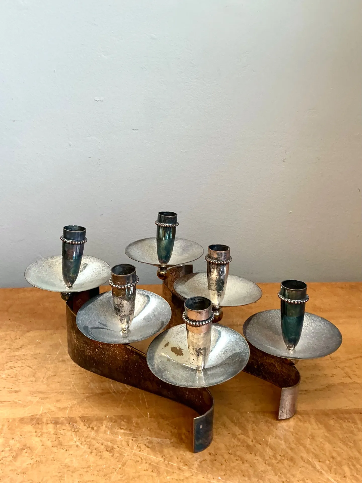Vintage Carole Stupell For Royal Hickman Silverplate Candlesticks - A Pair — additional photo 6