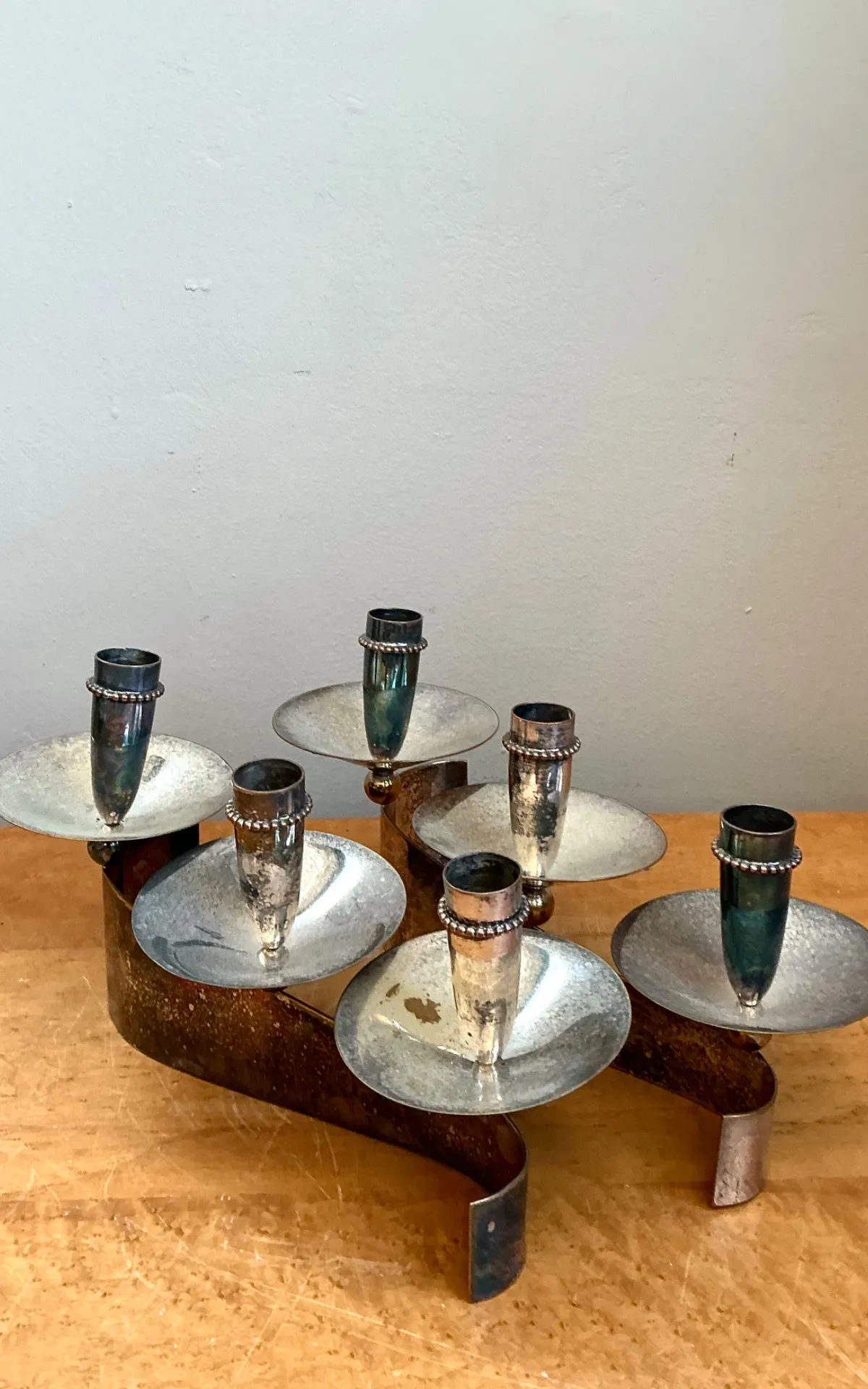 Vintage Carole Stupell For Royal Hickman Silverplate Candlesticks - A Pair — additional photo 6