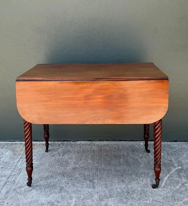 Vintage Mahogany Drop Leaf Table - Mahogany, 35.75W x 28.5H — additional photo 7
