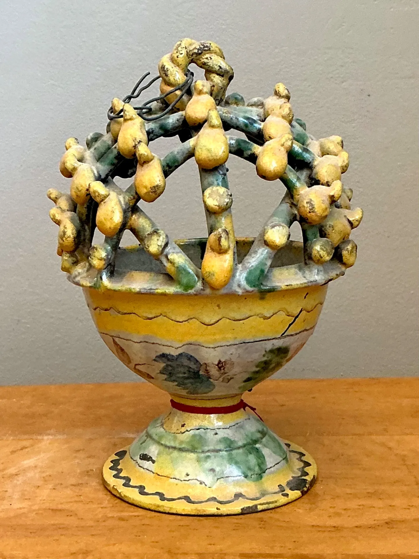 Vintage Polychromed Ceramic Incensario — additional photo 3