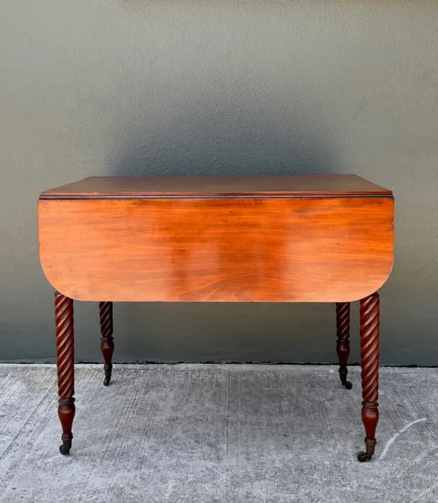 Vintage Mahogany Drop Leaf Table - Mahogany, 35.75W x 28.5H — additional photo 5