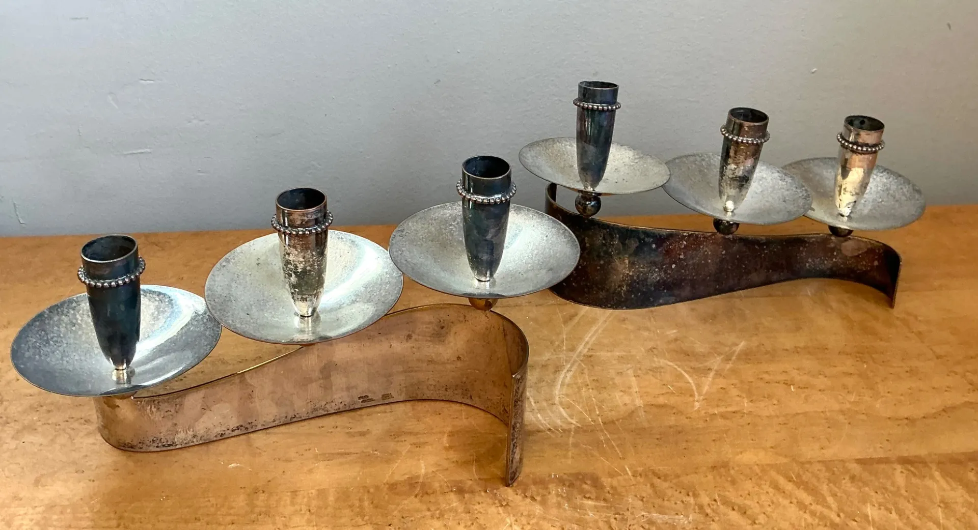 Vintage Carole Stupell For Royal Hickman Silverplate Candlesticks - A Pair — additional photo 1