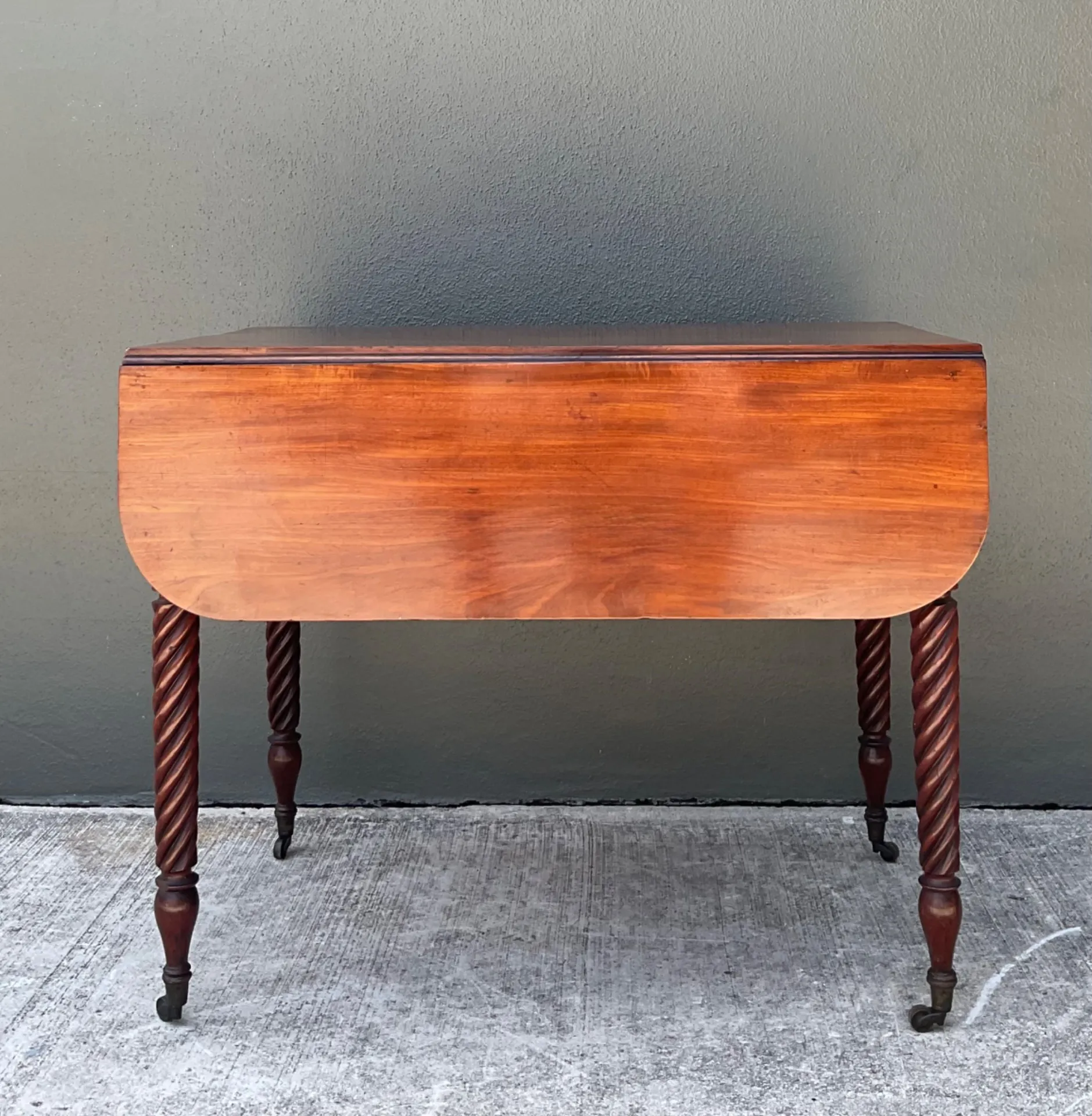 Vintage Mahogany Drop Leaf Table - Mahogany, 35.75W x 28.5H — additional photo 2