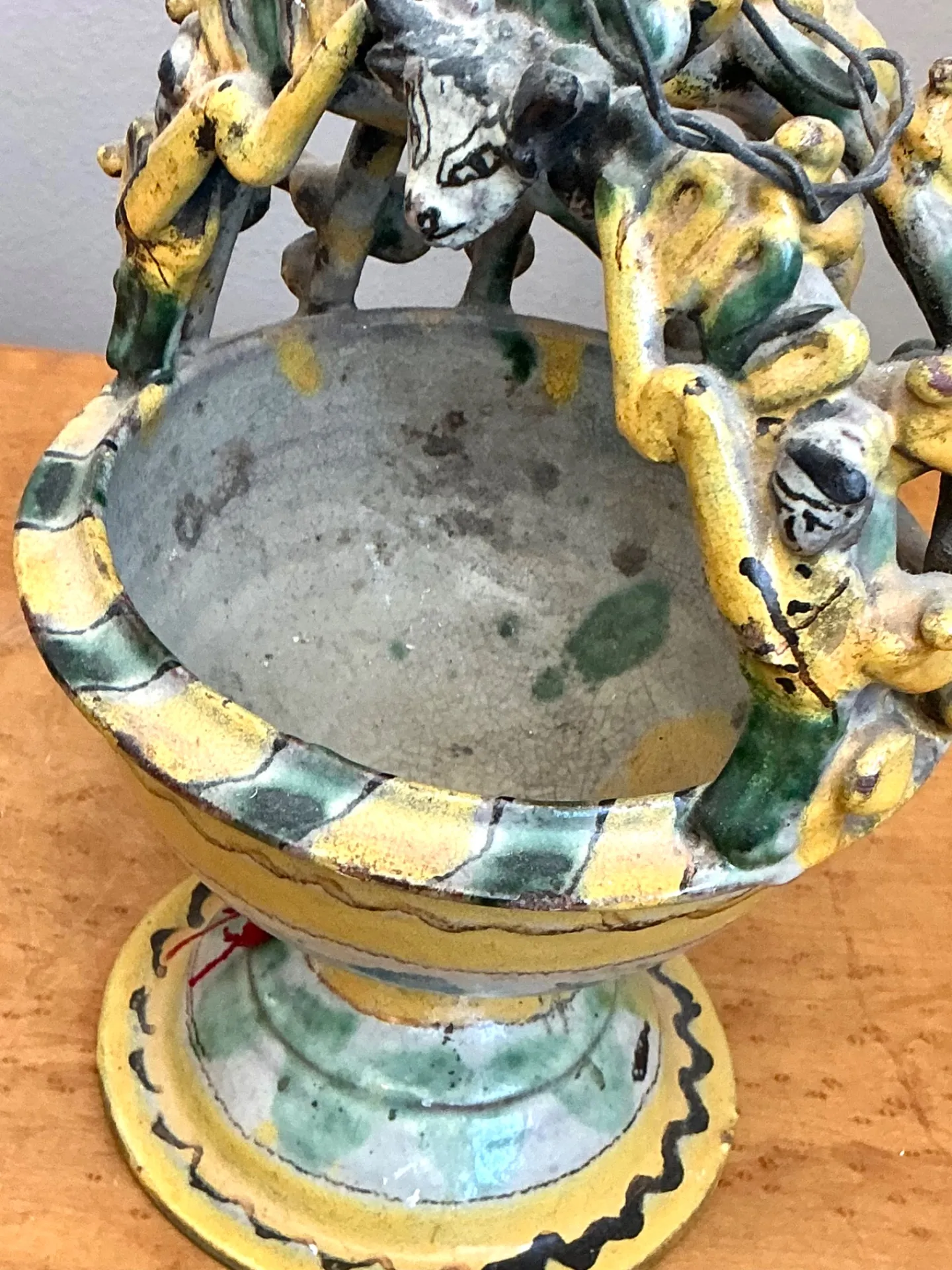 Vintage Polychromed Ceramic Incensario — additional photo 5