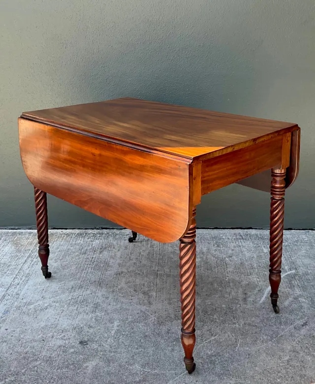 Vintage Mahogany Drop Leaf Table - Mahogany, 35.75W x 28.5H — additional photo 1