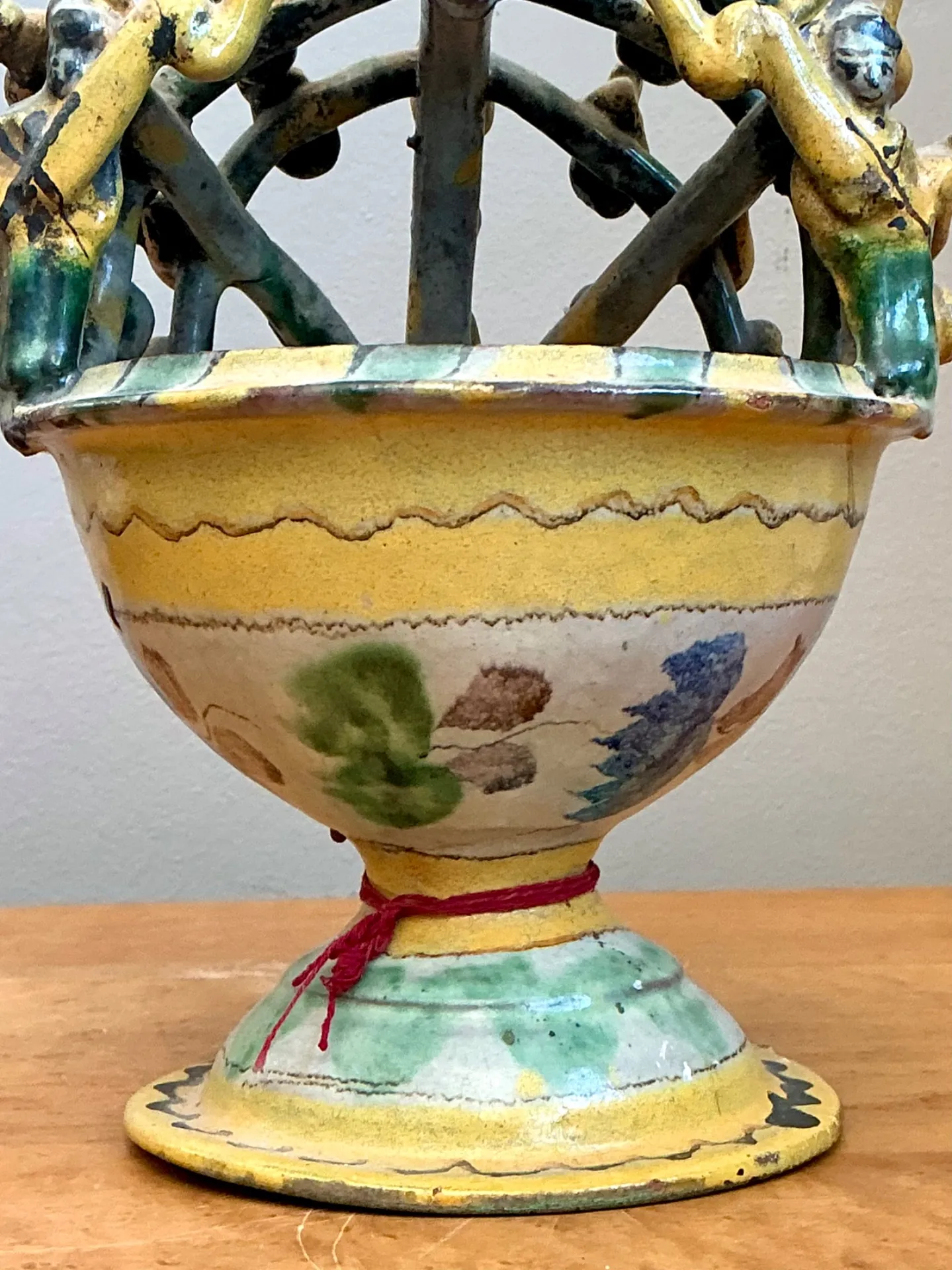 Vintage Polychromed Ceramic Incensario — additional photo 7