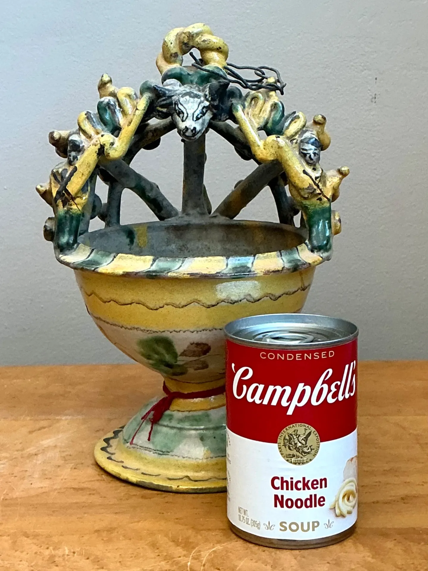 Vintage Polychromed Ceramic Incensario — additional photo 8