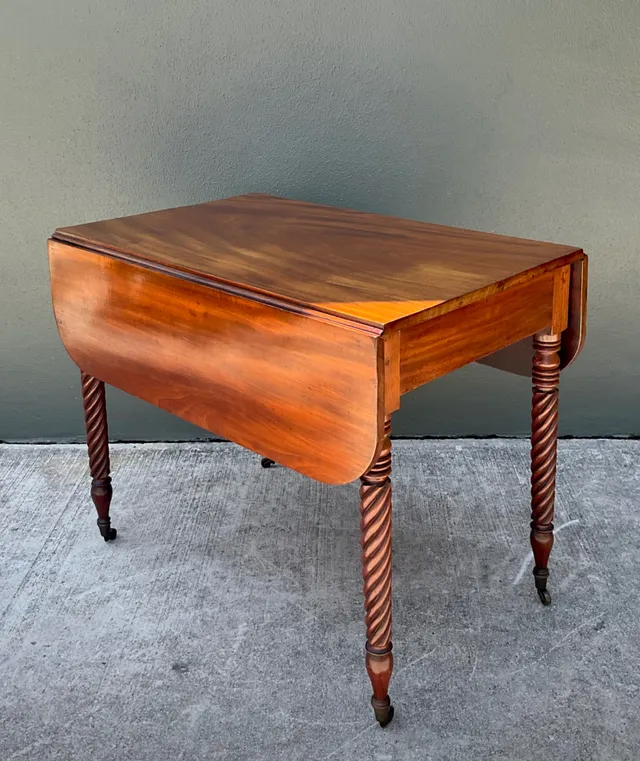 Vintage Mahogany Drop Leaf Table - Mahogany, 35.75W x 28.5H — additional photo 6