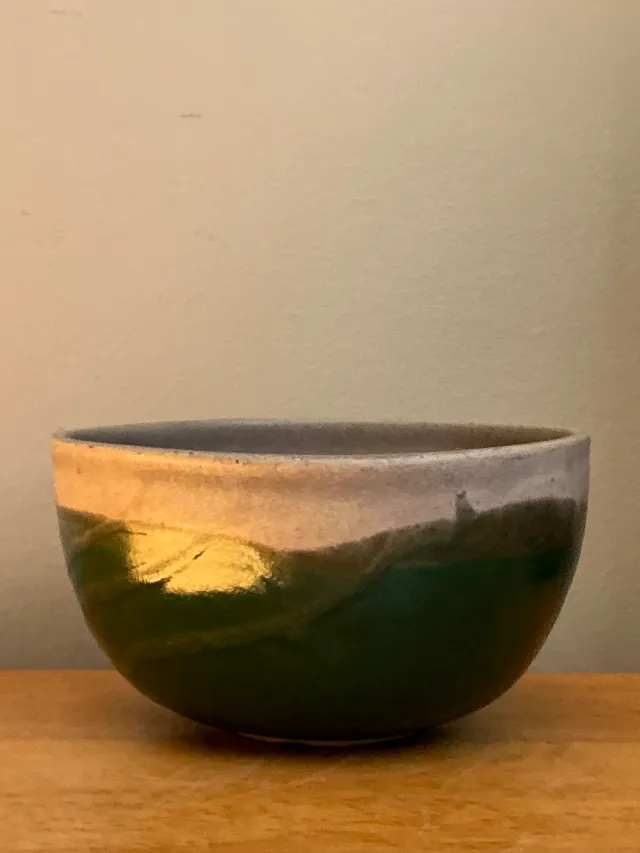 Vintage Glazed Studio Pottery Bowl — additional photo 2