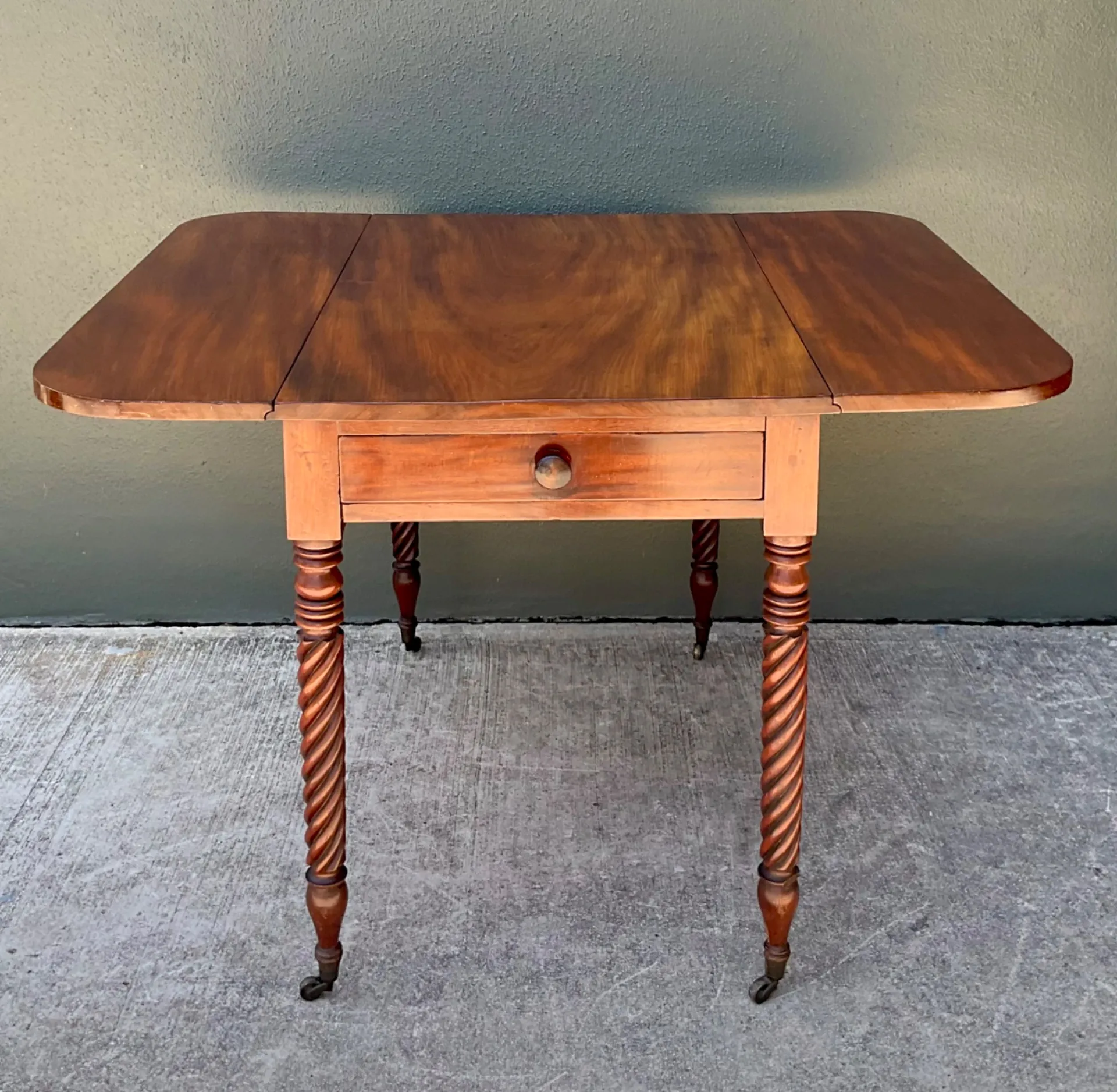 Vintage Mahogany Drop Leaf Table - Mahogany, 35.75W x 28.5H — additional photo 4