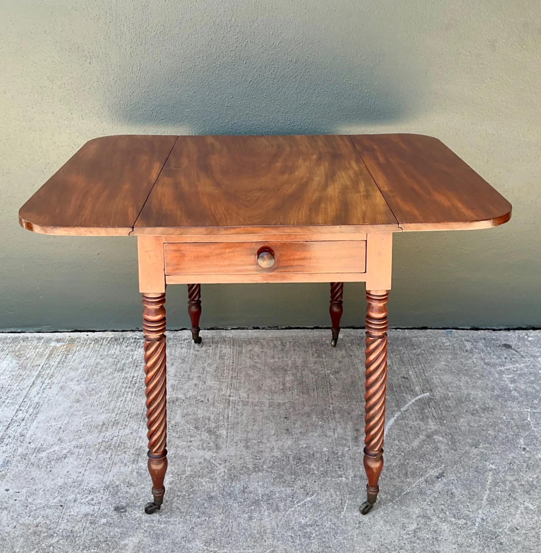 Vintage Mahogany Drop Leaf Table - Mahogany, 35.75W x 28.5H — additional photo 3