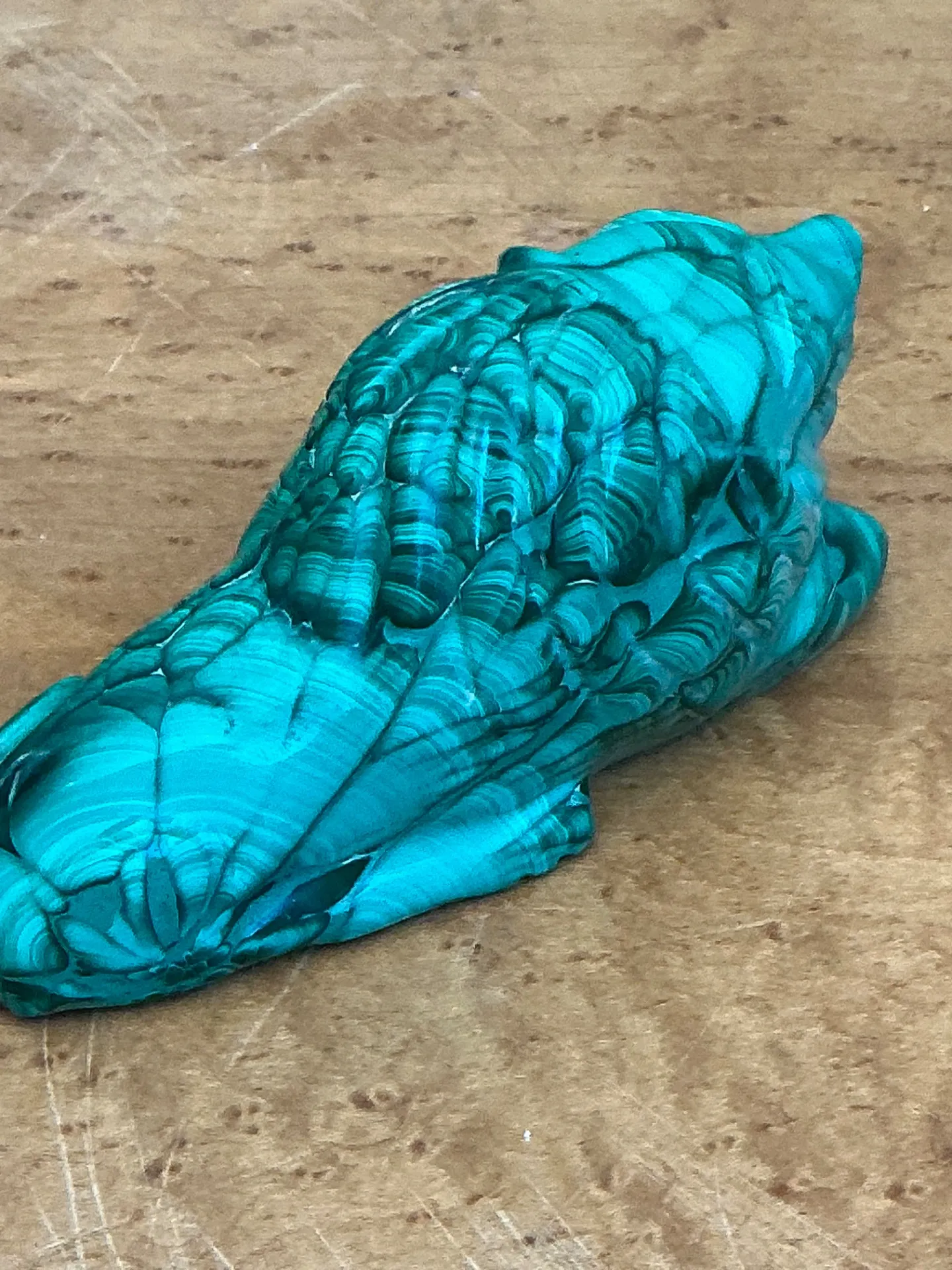 Vintage Malachite Carved Lion Sculpture — additional photo 6