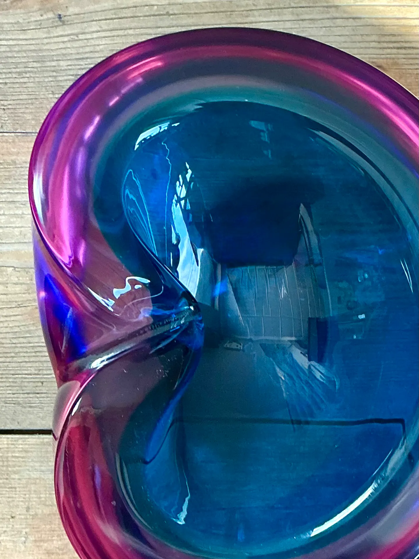 Vintage Murano Style Art Glass Bowl — additional photo 1