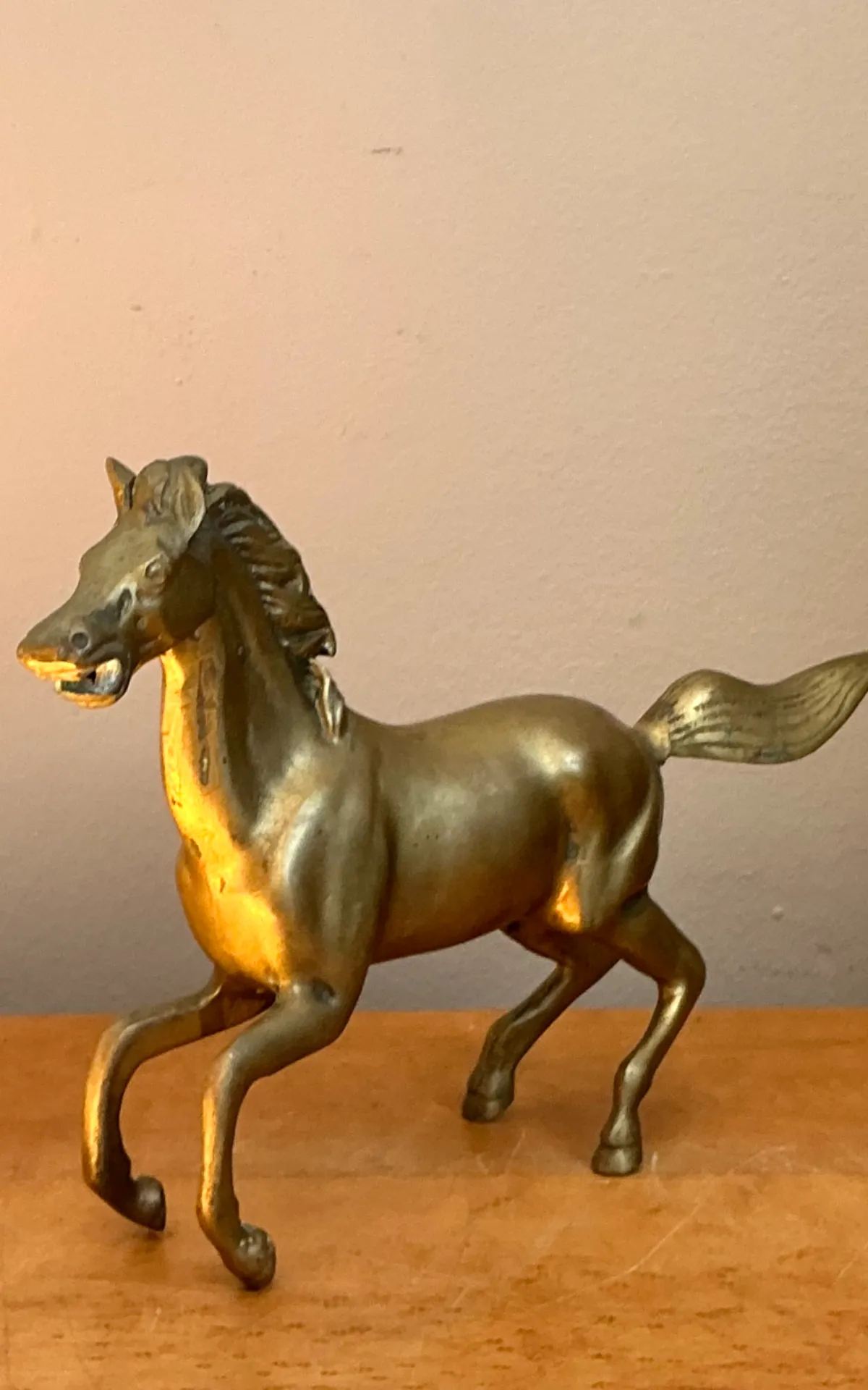 Vintage Brass Running Horse — additional photo 3