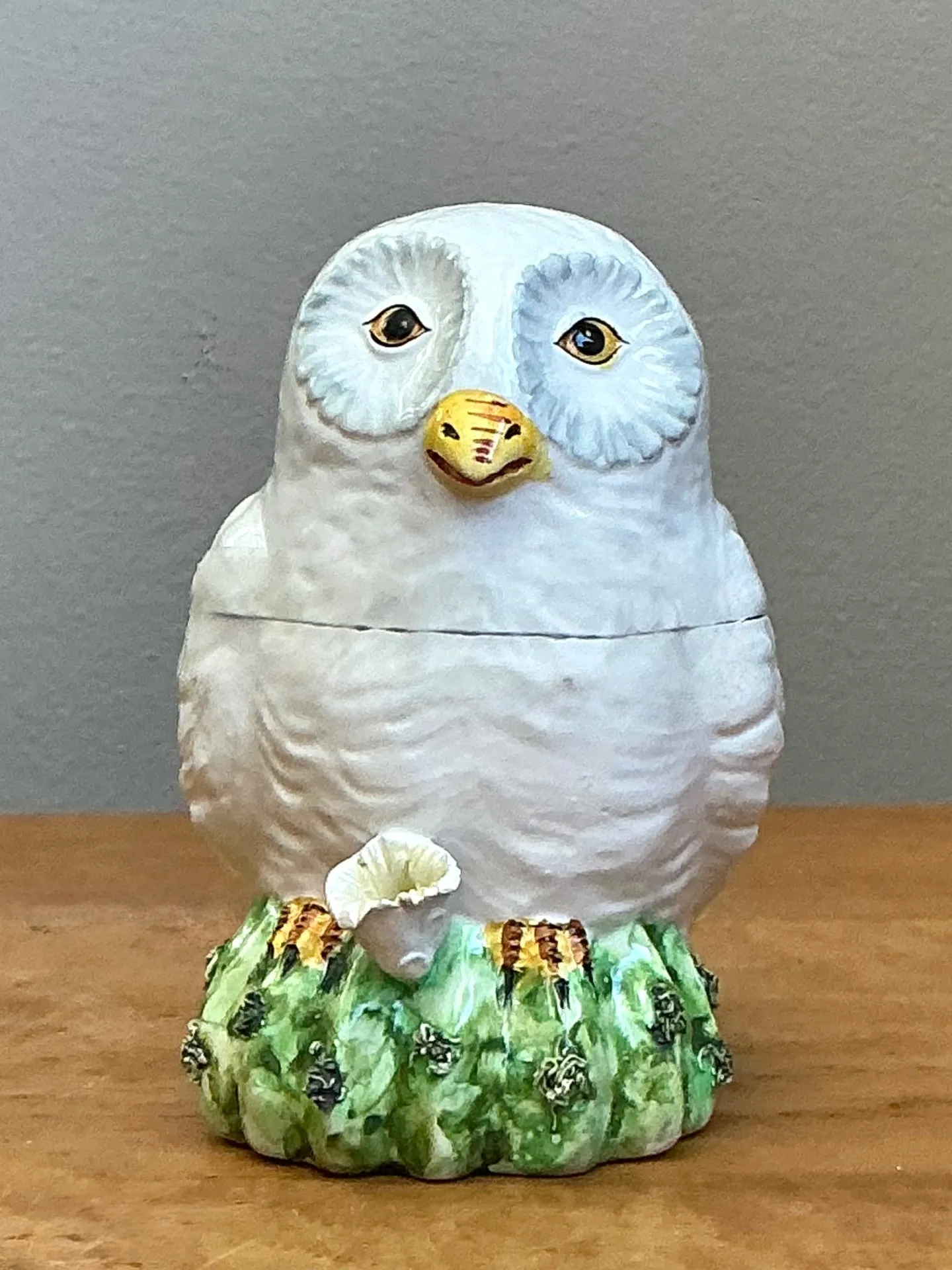Vintage Italian Owl Ceramic Lidded Trinket Box — additional photo 6