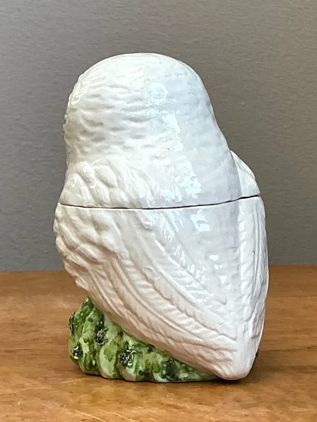 Vintage Italian Owl Ceramic Lidded Trinket Box — additional photo 5