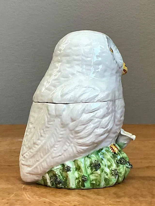 Vintage Italian Owl Ceramic Lidded Trinket Box — additional photo 3