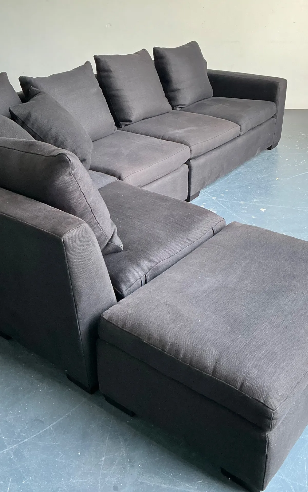 Vintage Ralph Lauren Upholstered Modular Sectional Sofa - Angle view
