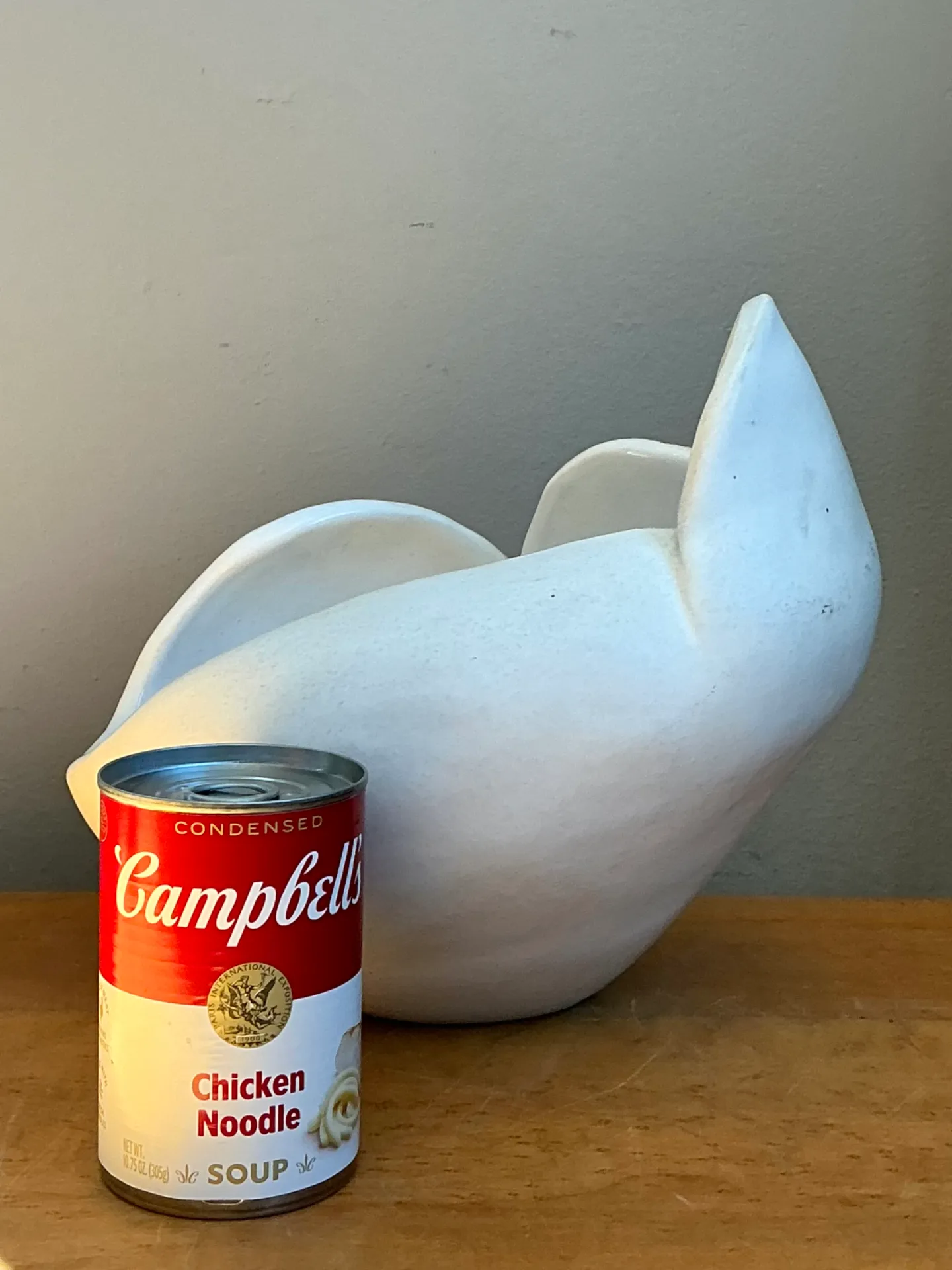 Vintage White Ceramic Sculptural Bowl — additional photo 2