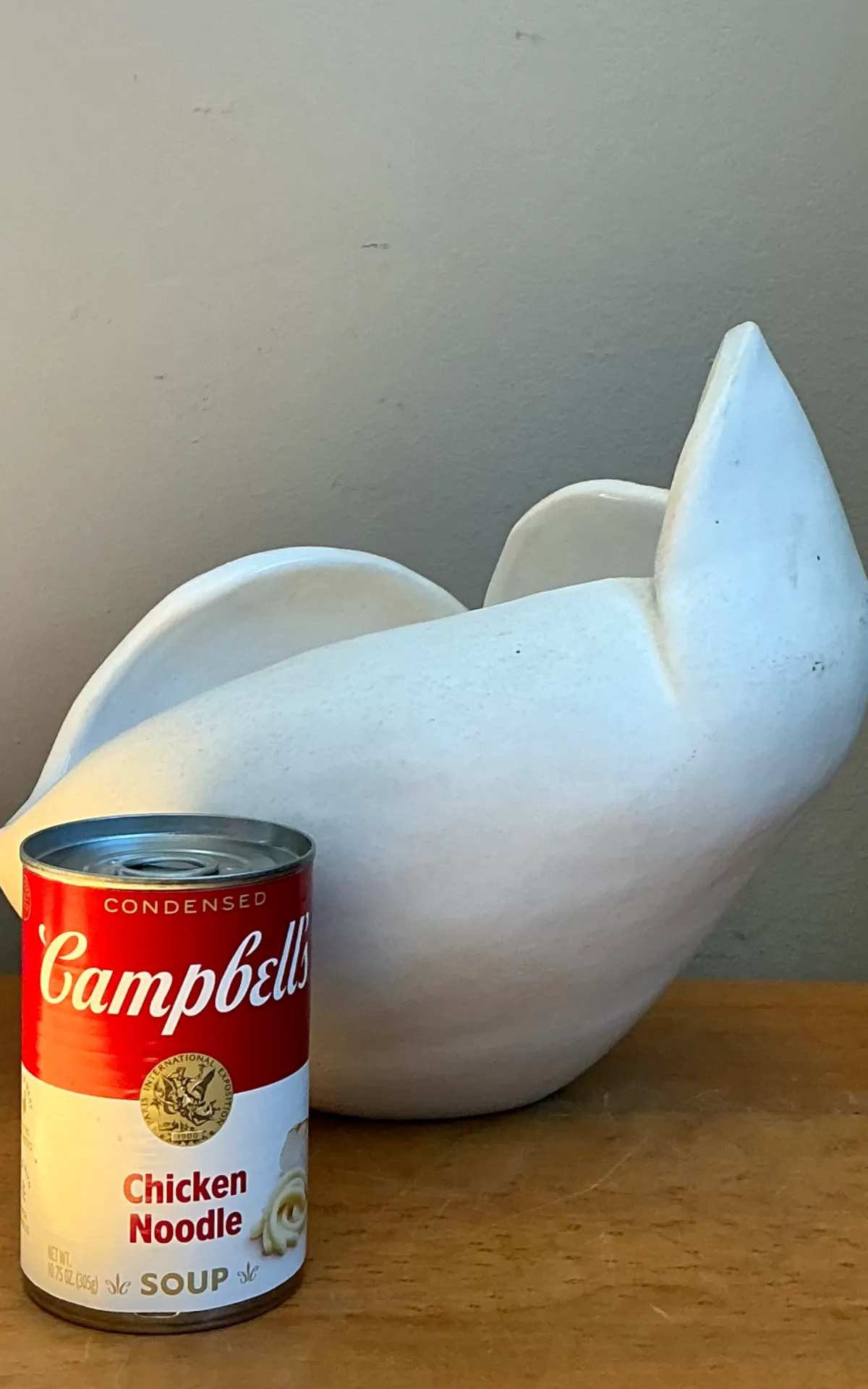 Vintage White Ceramic Sculptural Bowl — additional photo 2