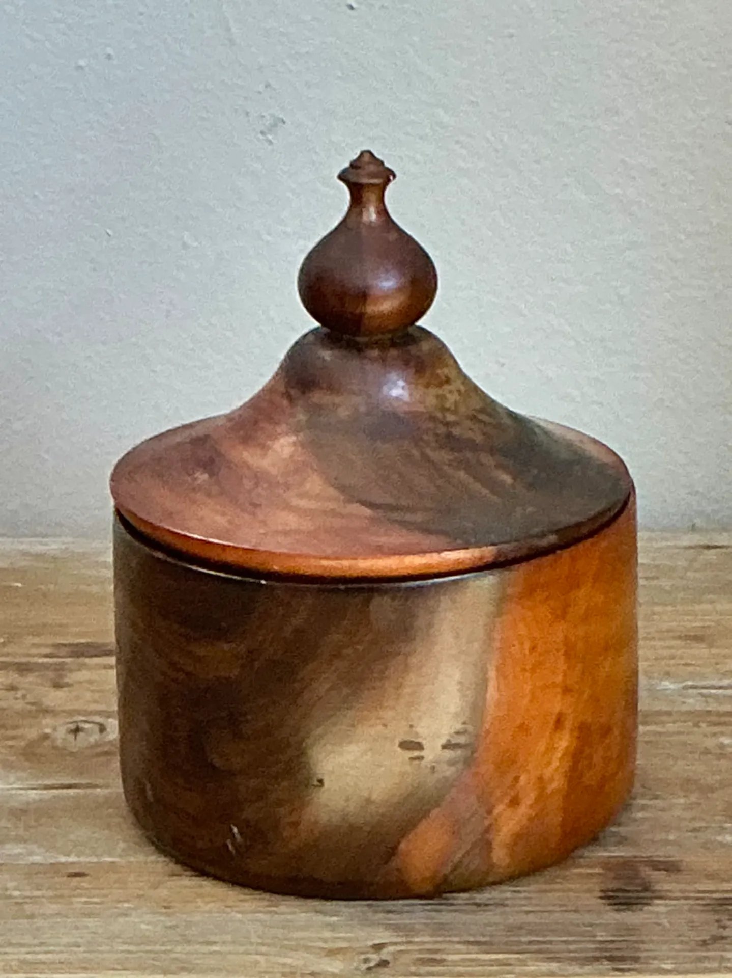 Vintage Turned Wood Lidded Container — additional photo 1